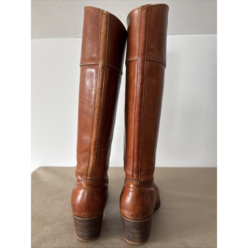 Vtg 1970s Bort Carleton Leather Campus Boots Whis… - image 2